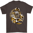 Steampunk Scorpion Mens T-Shirt Cotton Gildan Dark Chocolate