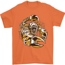 Steampunk Scorpion Mens T-Shirt Cotton Gildan Orange
