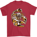 Steampunk Scorpion Mens T-Shirt Cotton Gildan Red