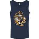 Steampunk Scorpion Mens Vest Tank Top Navy Blue