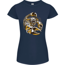 Steampunk Scorpion Womens Petite Cut T-Shirt Navy Blue