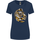 Steampunk Scorpion Womens Wider Cut T-Shirt Navy Blue