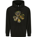 Steampunk Shamrock Childrens Kids Hoodie Black