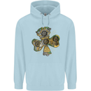 Steampunk Shamrock Childrens Kids Hoodie Light Blue