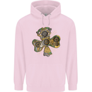 Steampunk Shamrock Childrens Kids Hoodie Light Pink