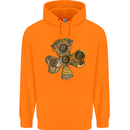 Steampunk Shamrock Childrens Kids Hoodie Orange