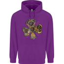 Steampunk Shamrock Childrens Kids Hoodie Purple