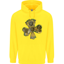 Steampunk Shamrock Childrens Kids Hoodie Yellow