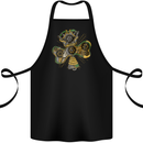 Steampunk Shamrock Cotton Apron 100% Organic Black