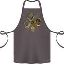 Steampunk Shamrock Cotton Apron 100% Organic Dark Grey