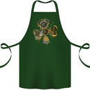 Steampunk Shamrock Cotton Apron 100% Organic Forest Green