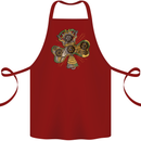 Steampunk Shamrock Cotton Apron 100% Organic Maroon