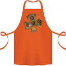Steampunk Shamrock Cotton Apron 100% Organic Orange