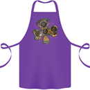Steampunk Shamrock Cotton Apron 100% Organic Purple