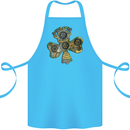 Steampunk Shamrock Cotton Apron 100% Organic Turquoise