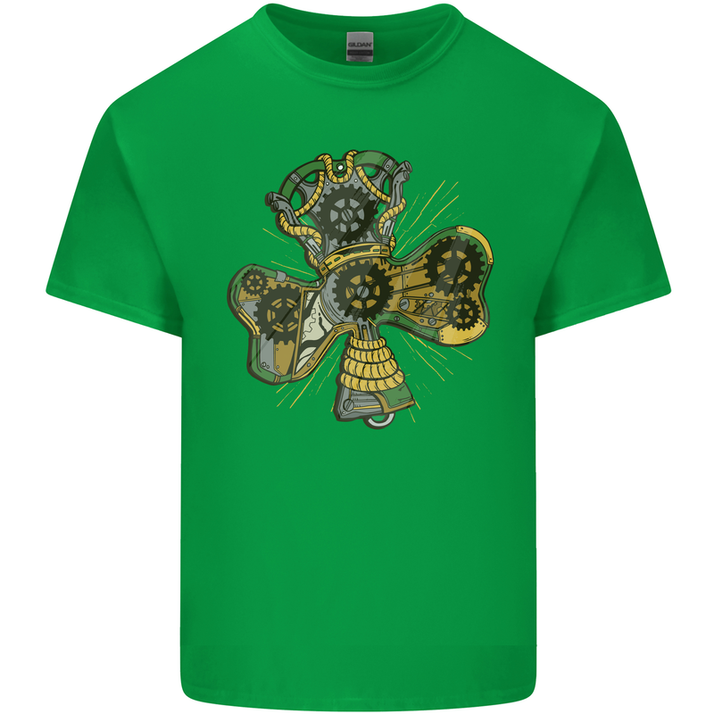 Steampunk Shamrock Kids T-Shirt Childrens Irish Green