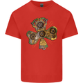 Steampunk Shamrock Kids T-Shirt Childrens Red