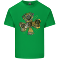 Steampunk Shamrock Mens Cotton T-Shirt Tee Top Irish Green