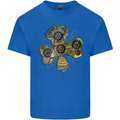 Steampunk Shamrock Mens Cotton T-Shirt Tee Top Royal Blue