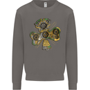 Steampunk Shamrock Mens Sweatshirt Jumper Charcoal