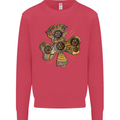 Steampunk Shamrock Mens Sweatshirt Jumper Heliconia