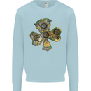 Steampunk Shamrock Mens Sweatshirt Jumper Light Blue