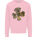 Steampunk Shamrock Mens Sweatshirt Jumper Light Pink