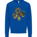Steampunk Shamrock Mens Sweatshirt Jumper Royal Blue