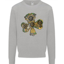 Steampunk Shamrock Mens Sweatshirt Jumper Sports Grey