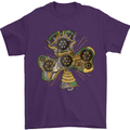 Steampunk Shamrock Mens T-Shirt Cotton Gildan Purple