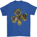 Steampunk Shamrock Mens T-Shirt Cotton Gildan Royal Blue