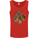 Steampunk Shamrock Mens Vest Tank Top Red