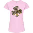 Steampunk Shamrock Womens Petite Cut T-Shirt Light Pink