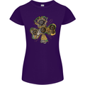 Steampunk Shamrock Womens Petite Cut T-Shirt Purple