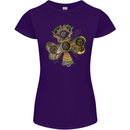 Steampunk Shamrock Womens Petite Cut T-Shirt Purple