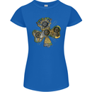 Steampunk Shamrock Womens Petite Cut T-Shirt Royal Blue