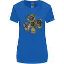 Steampunk Shamrock Womens Wider Cut T-Shirt Royal Blue