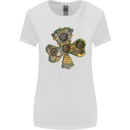 Steampunk Shamrock Womens Wider Cut T-Shirt White