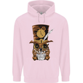 Steampunk Skull Childrens Kids Hoodie Light Pink