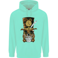 Steampunk Skull Childrens Kids Hoodie Peppermint