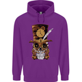 Steampunk Skull Childrens Kids Hoodie Purple