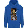 Steampunk Skull Childrens Kids Hoodie Royal Blue