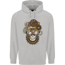 Steampunk Skull Childrens Kids Hoodie Sports Grey