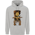 Steampunk Skull Childrens Kids Hoodie Sports Grey