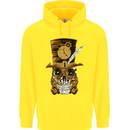 Steampunk Skull Childrens Kids Hoodie Yellow