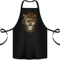 Steampunk Skull Cotton Apron 100% Organic Black