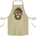 Steampunk Skull Cotton Apron 100% Organic Khaki