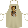 Steampunk Skull Cotton Apron 100% Organic Khaki