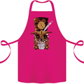 Steampunk Skull Cotton Apron 100% Organic Pink