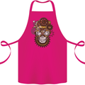 Steampunk Skull Cotton Apron 100% Organic Pink